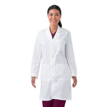 Landau 3187 Unisex Three-Pocket 39" Full-Length Lab Coat - White