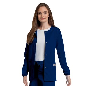 Landau 75221 Women's 3-Pocket Crew Neck Warm-Up Jacket