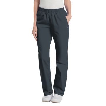 Landau 8327 Women's Two-Pocket High-Rise Elastic Waist Straight Leg Pant