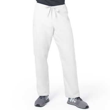 Landau 85221 Unisex Two-Pocket High Rise Waist Straight Leg Pant - White