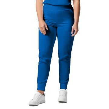 Landau LB406 Women's Six-Pocket Mid-Rise Elastic-Back Waist Jogger Pant - Royal