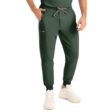 Landau LB409 Men's Seven-Pocket Mid-Rise Triple-Elastic Waist Jogger Pant