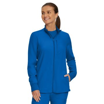 Landau LJ700 Women's Three-Pocket Mock-Neck Zip-Front Jacket - Royal