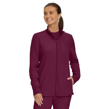 Landau LJ700 Women's Three-Pocket Mock-Neck Zip-Front Jacket