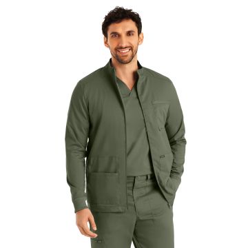 Landau LJ702 Men's Four-Pocket Mock Neck Zip-Front Jacket