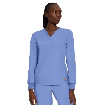 Landau LT104 Unisex No-Pocket Crossover V-Neck Long-Sleeve Top