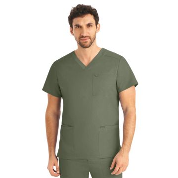 Landau LT109 Men's Four-Pocket Back Yoke V-Neck Top
