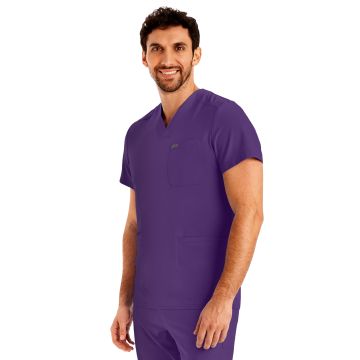 Landau LT110 Men's Four-Pocket Back Yoke V-Neck Top