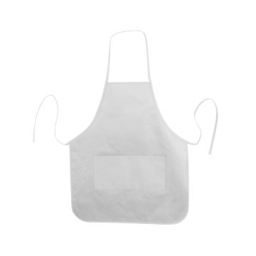 Liberty Bags LB5505 Heather NL2R Long Round Bottom Cotton Twill Apron - WHITE