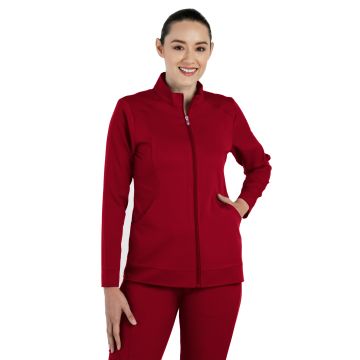 LifeThreads 1434 Women's Mandarin Collar Jacket - Red