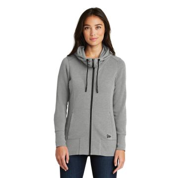 New Era Women's Tri-Blend Fleece Full-Zip Hoodie. LNEA511