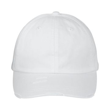 Adams LP108 Classic Pigment Distressed Cap - WHITE