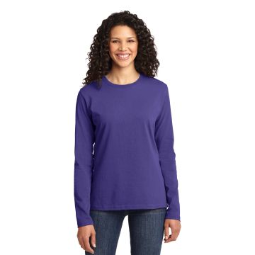 Port & Company &  Ladies Long Sleeve Core Cotton Tee. LPC54LS