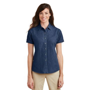 Port & Company &  - Ladies Short Sleeve Value Denim Shirt.  LSP11