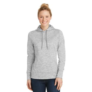 Sport-Tek &  Ladies PosiCharge &  Electric Heather Fleece Hooded Pullover. LST225