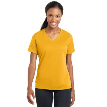 Sport-Tek &  Ladies PosiCharge &  RacerMesh &  V-Neck Tee. LST340