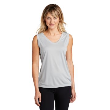 Sport-Tek &  Ladies Sleeveless PosiCharge &  Competitor&#153; V-Neck Tee. LST352