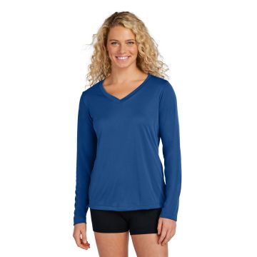 Sport-Tek LST353LS Sport-Tek Women's Long Sleeve PosiCharge Competitor V-Neck Tee. LST353LS - Royal