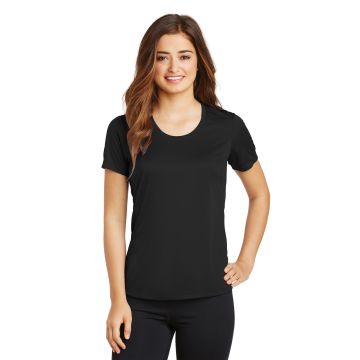 Sport-Tek LST380 Sport-Tek &#174;  Ladies PosiCharge &#174;  Elevate Scoop Neck Tee. LST380 - Black