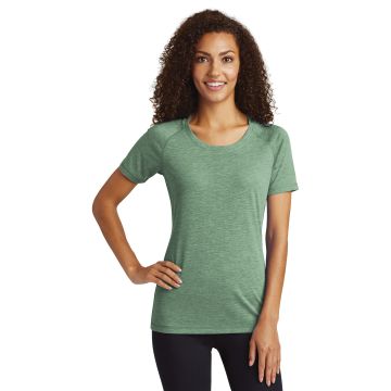 Sport-Tek  &  Ladies PosiCharge  &  Tri-Blend Wicking Scoop Neck Raglan Tee. LST400