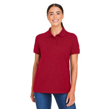 Harriton M205W Ladies' Valiant Cotton Snag Protect Polo - RED