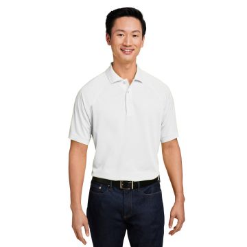 Harriton M208 Men's Charge Snag and Soil Protect Polo - WHITE