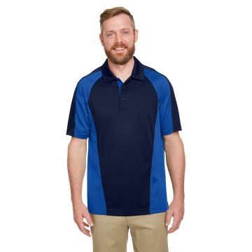 Harriton M385 Men's Advantage Snag Protection Plus IL Colorblock Polo