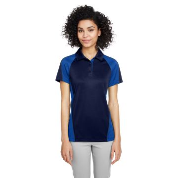 Harriton M385W Women's Advantage Snag Protection Plus IL Colorblock Polo