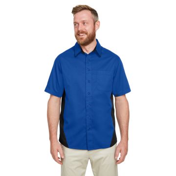 Harriton M586T Men's Tall Flash IL Colorblock Short Sleeve Shirt