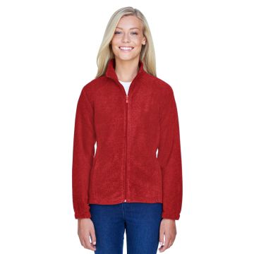 Harriton M990W Ladies' 8 oz. Full-Zip Fleece - RED