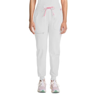 Med Couture 102 Women's 5-Pocket Mid Rise Jogger Pant - White