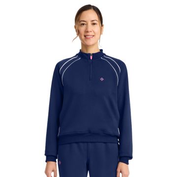 Med Couture 328 Women's 2-Pocket Scuba Half-Zip Jacket