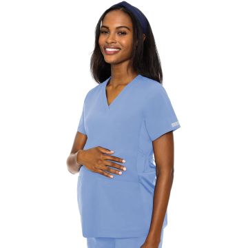 Med Couture 628 Women's 2-Pocket V-Neck Maternity Top