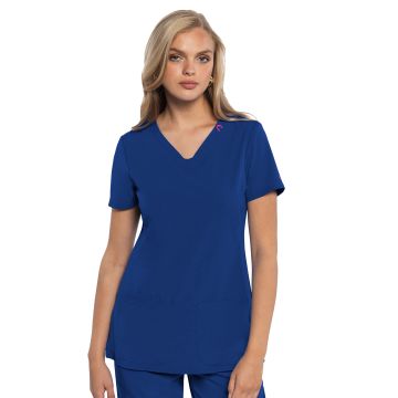 Med Couture 702 Women's 3-Pocket V-Neck Top - Royal