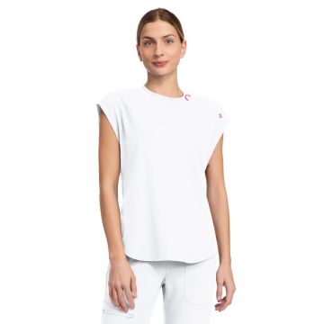 Med Couture 703 Women's 2-Pocket Tuckable Top - White