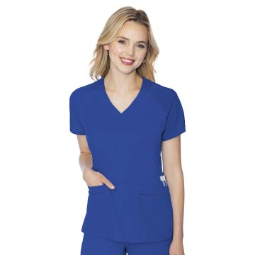 Med Couture 7425 Women's 6-Pocket Raglan Sleeve Top