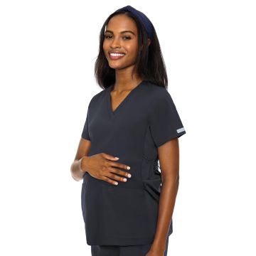 Med Couture 8459 Women's 2-Pocket Maternity V-Neck Top
