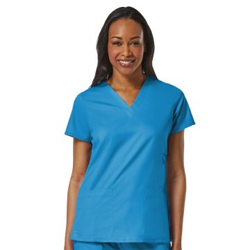 Maevn 1708 Women's Four-Pocket V-Neck Top