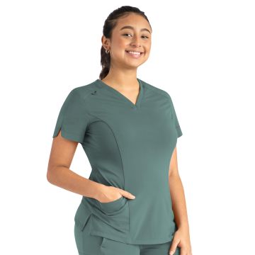 Maevn 20302 Women's Two-Pocket Tulip-Neck Top