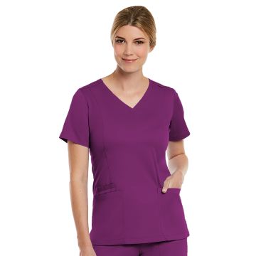 Maevn 3501 Women's Three-Pocket V-Neck Top