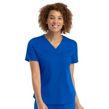 Maevn 3503 Women's One-Pocket V-Neck Tuck-In Top