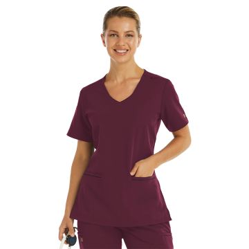 Maevn 3902 Women's Two-Pocket Knit V-neck Top