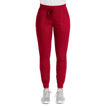 Maevn 6502 Women's Five-Pocket Yoga Waist Jogger Pant - Red