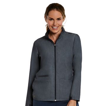 Maevn 7091 Women's Three-Pocket Hi-Collar Zip Front Jacket