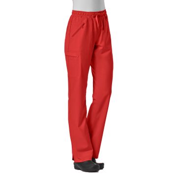 Maevn 7308 Women's Six-Pocket Full Elastic Pant - Red