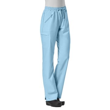 Maevn 7308 Women's Six-Pocket Full Elastic Pant - Sky Blue