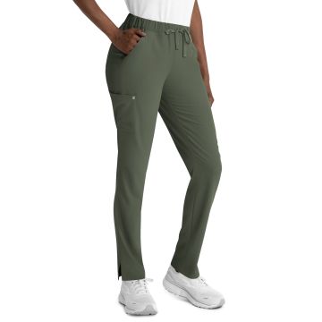 Maevn 8530 Women's Five-Pocket Skinny Leg Pull On Pant - Olive