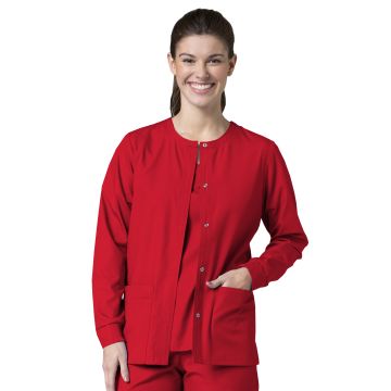 Maevn 8706 Women's Four-Pocket Warm-Up Jacket - Red