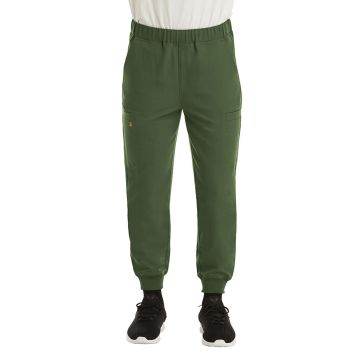 Maevn 8902 Men's Six-Pocket Full Elastic Jogger Pant - Olive
