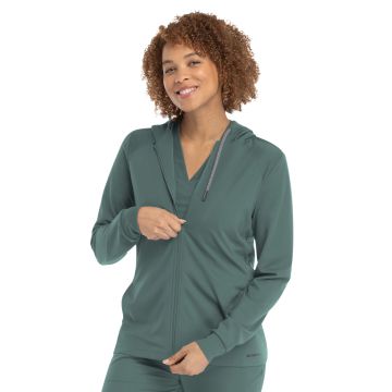 Maevn 90301 Women's Six-Pocket Zip Up Hoodie Jacket